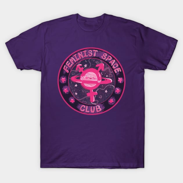 Feminist Space Club T-Shirt by Liberal Jane Illustration